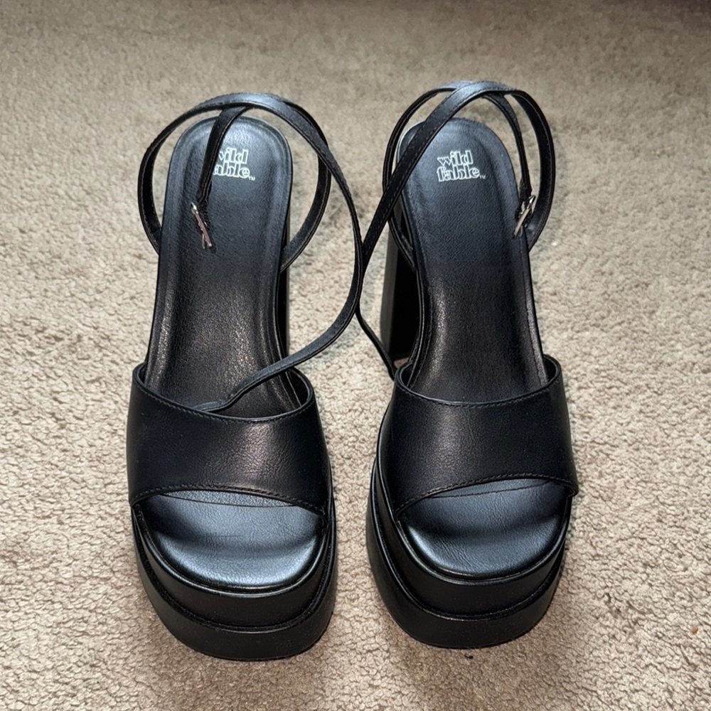 Wild Fable Black Platform Shoes with Chunky Sole